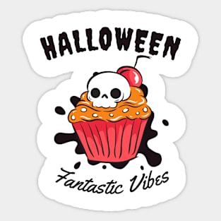 Halloween Cup Cake Sticker